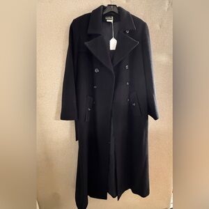 Harve Benard Classic Black Trench Coat
